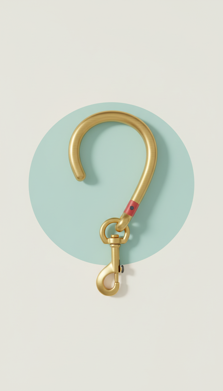 Brushed Metal Leash With Clip Lock